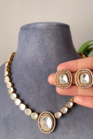 Vanya Moissanite Polki Necklace