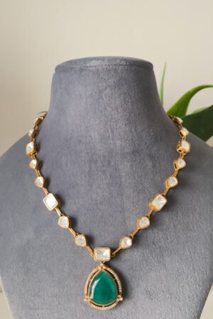 Diya Moissanite Polki Necklace