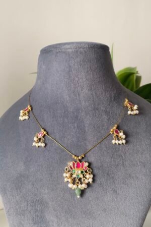 Lotus Bloom Wire Necklace