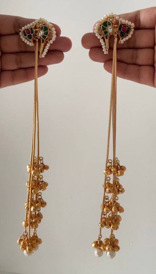 Bird Kashmiri Brass Earrings