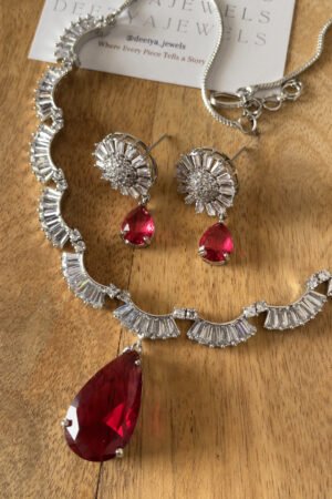 Via Premium American Diamond Necklace