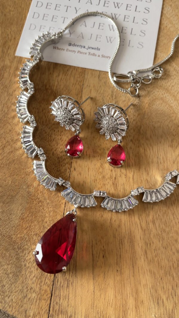 Via Premium American Diamond Necklace