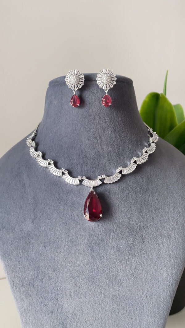 Via Premium American Diamond Necklace