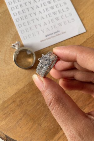 Nora Solitaire & Baguette Diamond Band Ring
