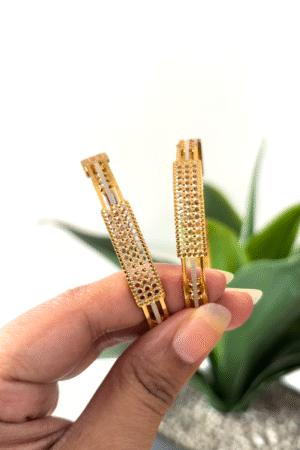 Meera CNC Gold Plated Bangles
